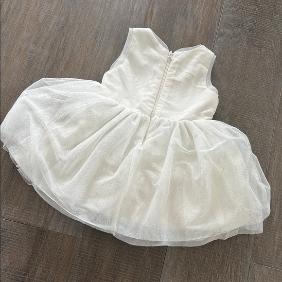 White Layered Tulle Sparkly Sleeveless Dress (18m) - Picture 7 of 9